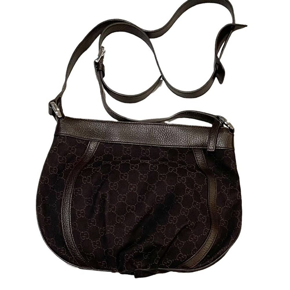 Authentic Gucci Guccissima Abbey D Ring Cross Body Brown Handbag - Picture 3 of 10